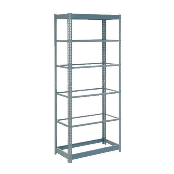 Heavy Duty Shelving 48W x 24D x 60H With 6 Shelves, No Deck, Gray